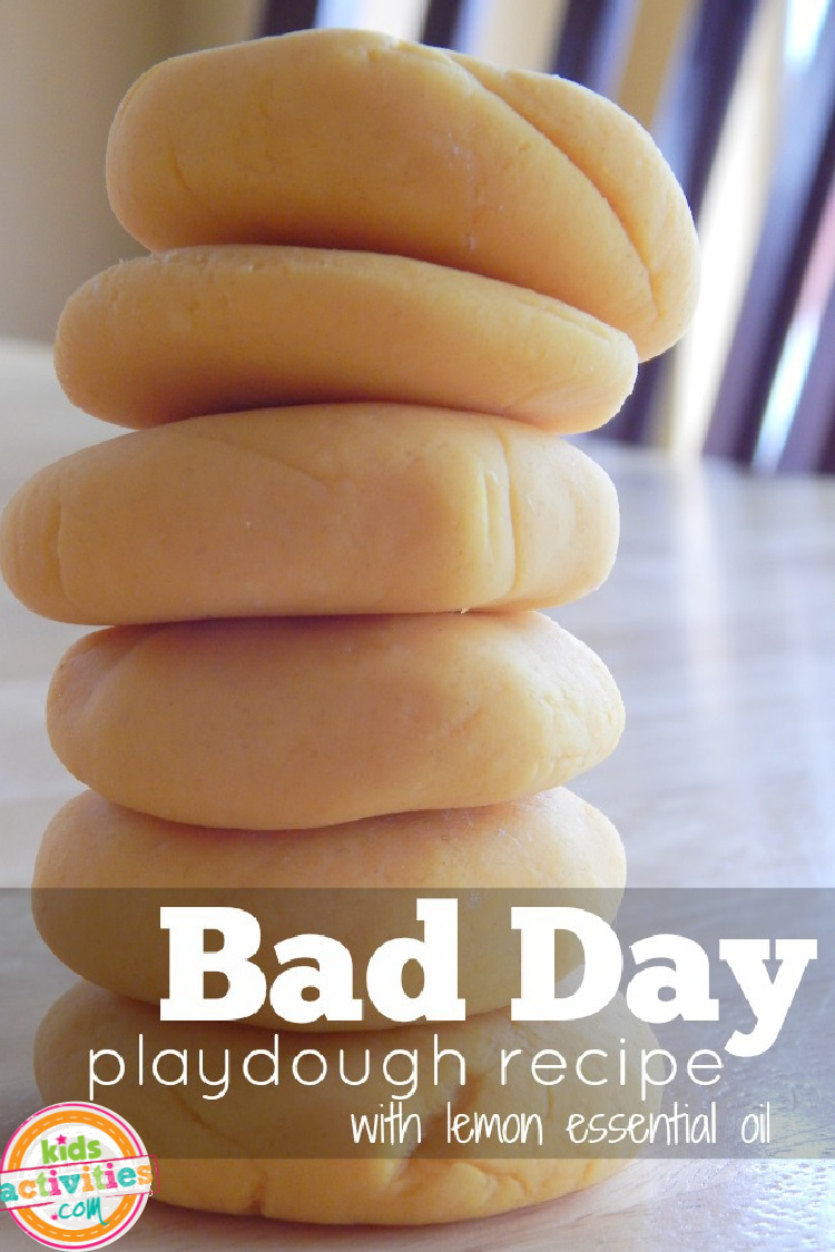 Bad Day Play Dough Recipe from Kids Activities Blog with Essential Oils