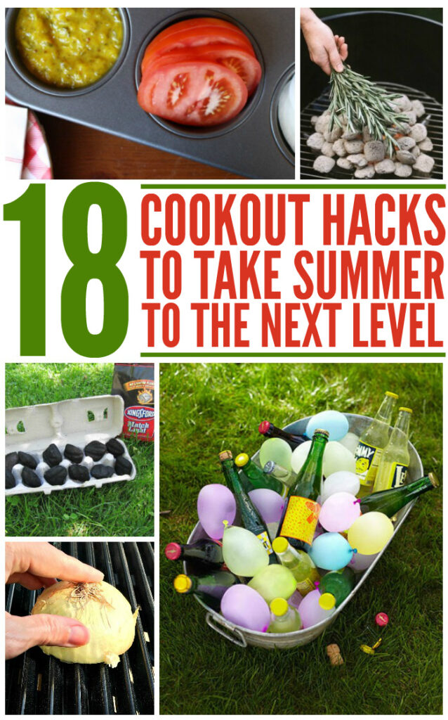 Cookout hacks to take backyard entertaining to Next Level - collage