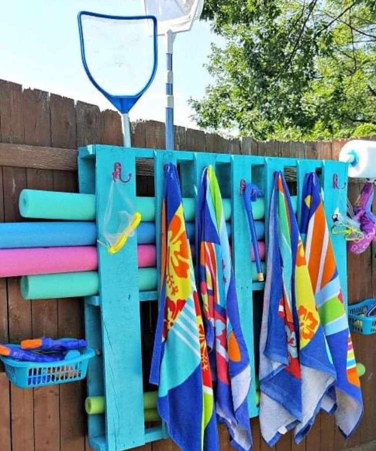 Pool Noodle Pallet Storage