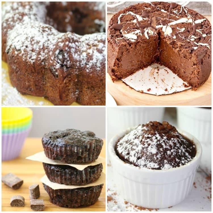 Delicious Instant Pot Desserts collage with cakes and brownies