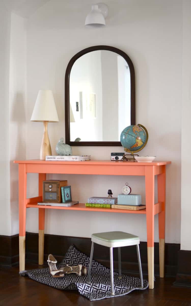 Beautiful functional small table for your entry way