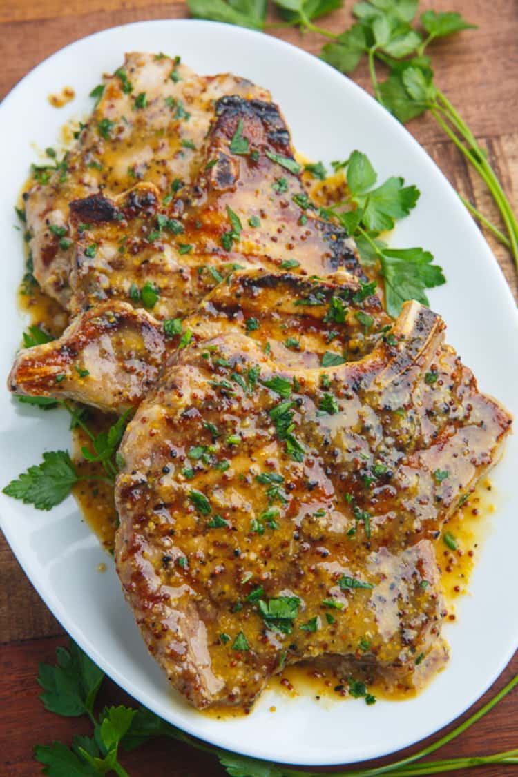 honey mustard grilled pork chops