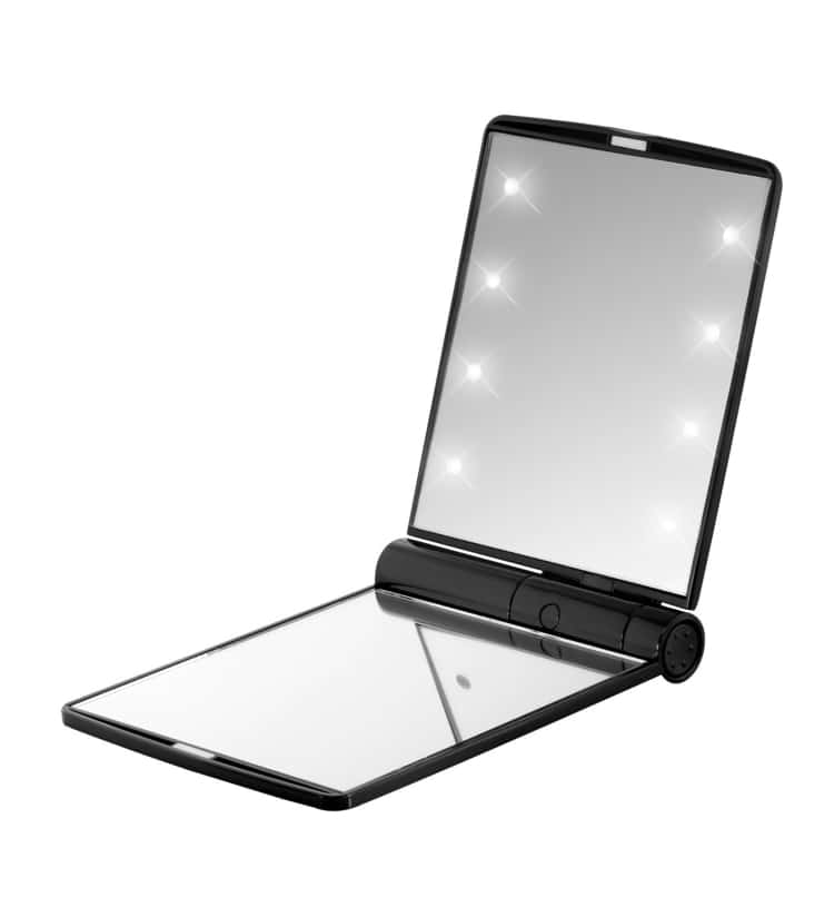 LED compact makeup mirror