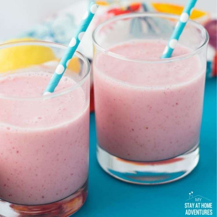 strawberry lemon smoothie, healthy kids smoothie