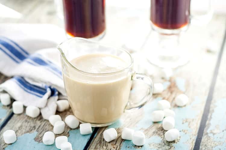 Caramel marshmallow coffee creamer