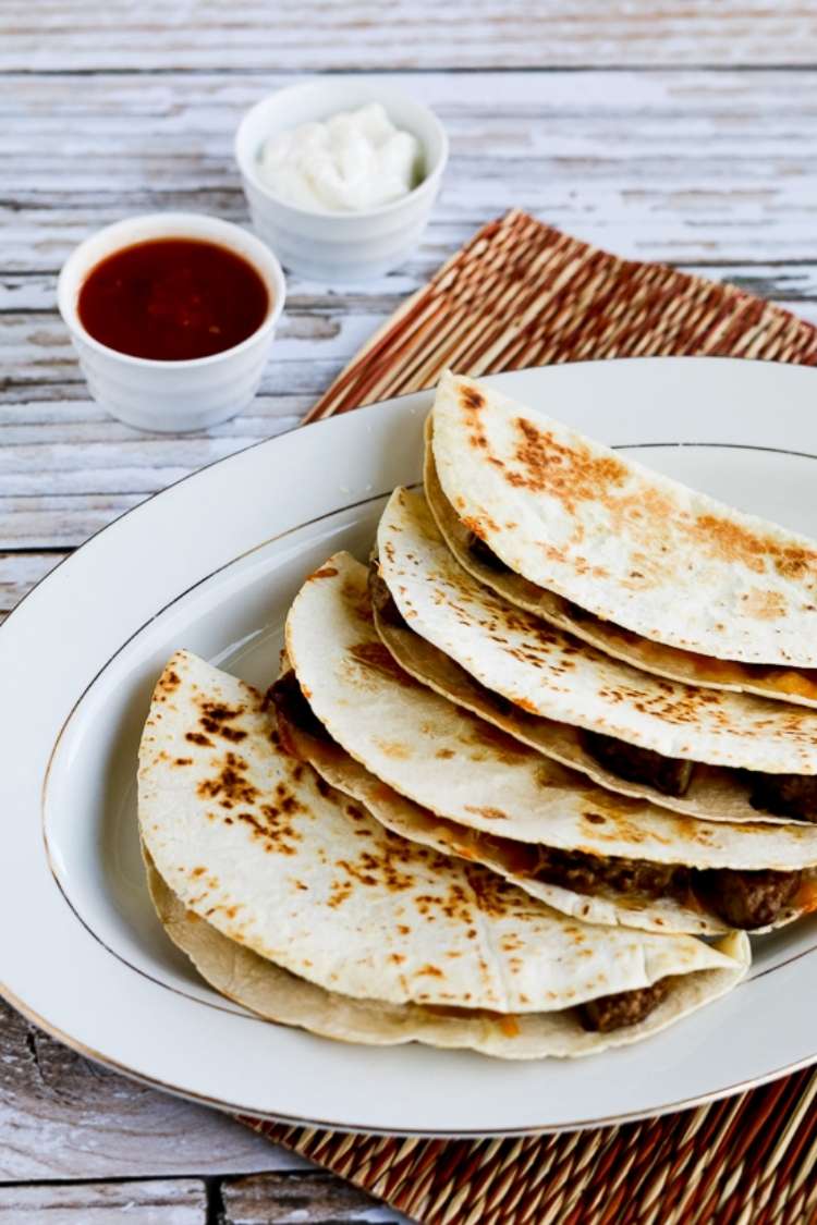 OneCrazyHouse Hot Breakfasts plate of breakfast quesadillas