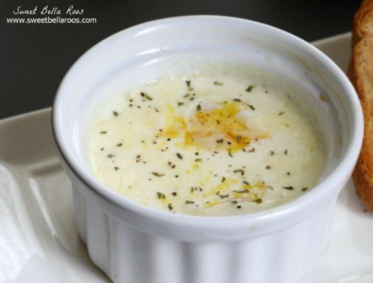 OneCrazyHouse Hot Breakfasts creamy baked egg in a ramekin