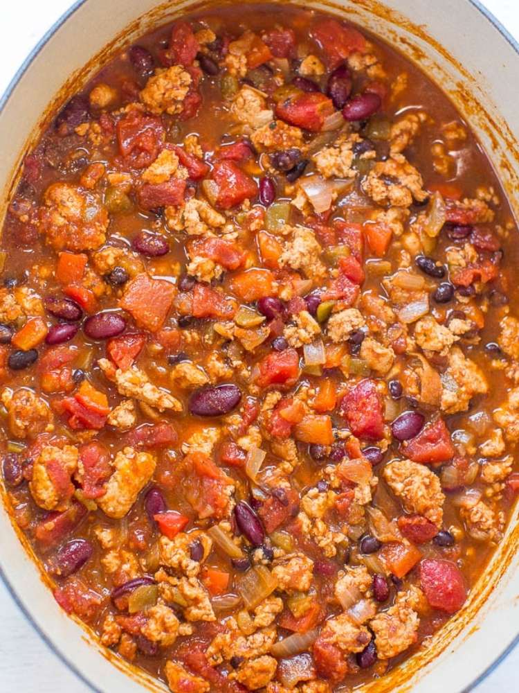 OneCrazyHouse ground turkey recipes pot of 30-minute ground turkey chili