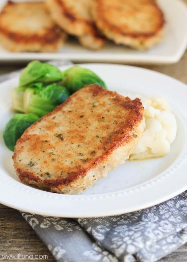 Parmesan crusted pork chops recipe