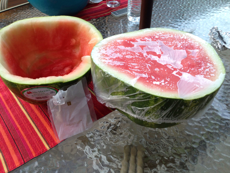 Use a Shower Cap to cover cut fruits