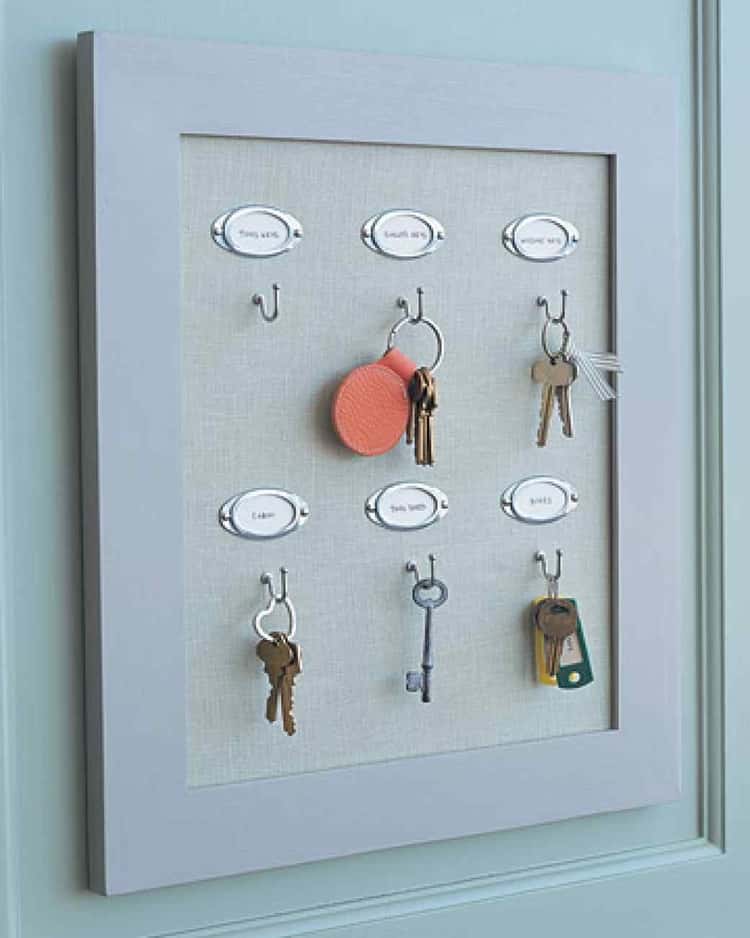 Key Tracker from diy wall frame board