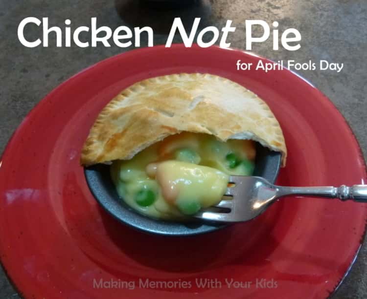 Chicken pot pie made from candies instead of the vegetables