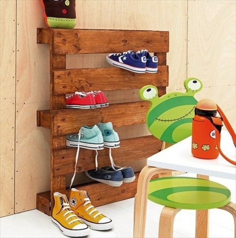 DIY Pallet Shoe Rack - 15 Storage Ideas for People With Way Too Many Shoes - One Crazy House