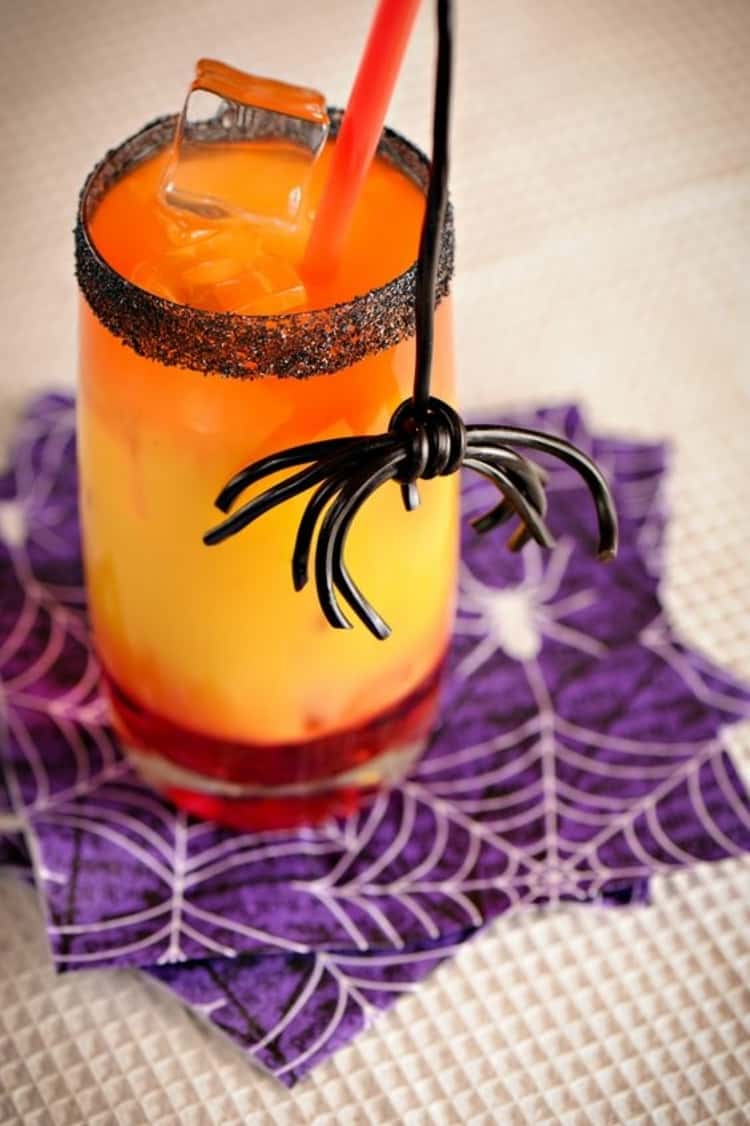 Spooky Spider Halloween Fruit Drink