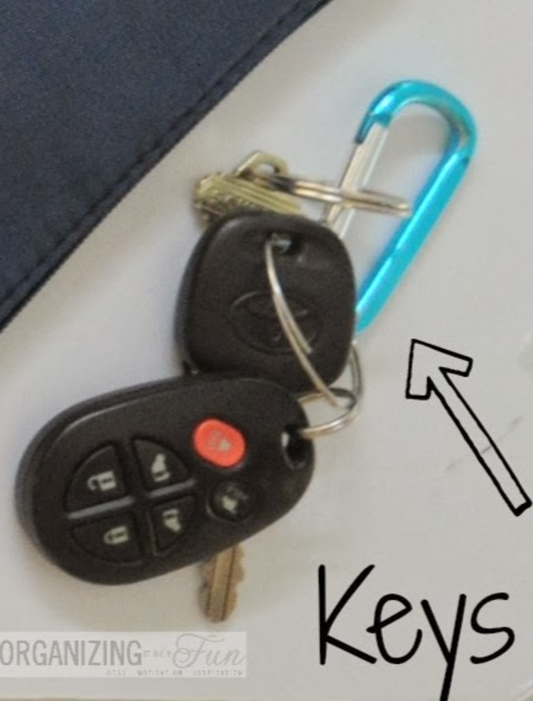purse organization hacks keep your keys hooked