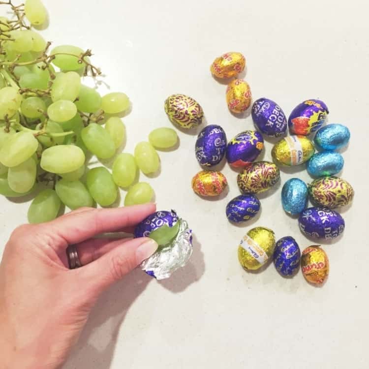 Grapes Wrapped In Chocolate Wrappers - mean!