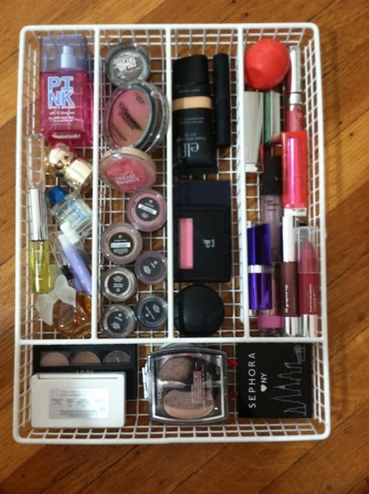 Silverware Tray Makeup Organizer