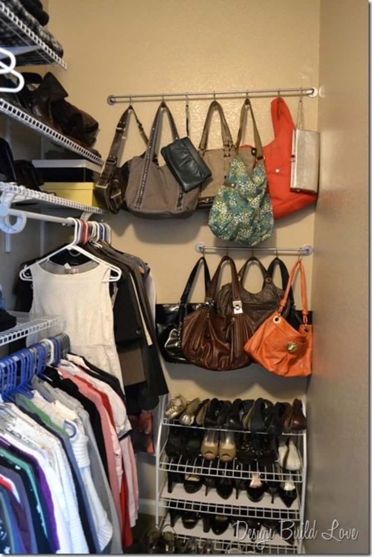 Purse Organization Ideas - Closetful of Clothes