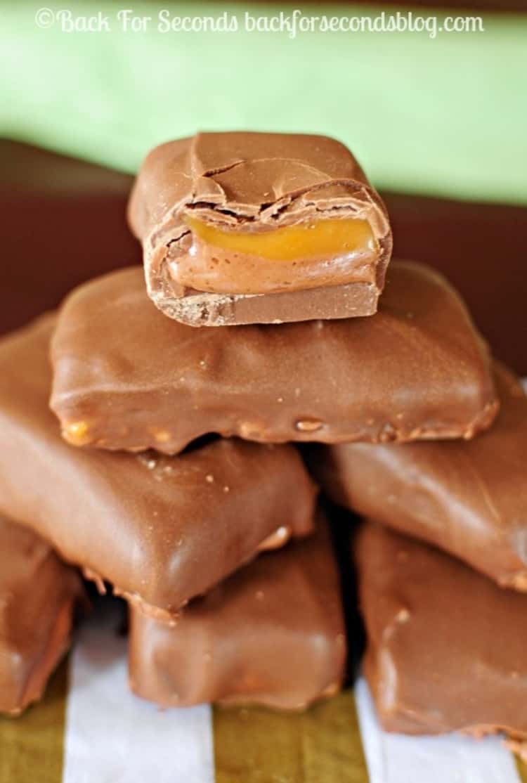 Homemade milky ways candy bars