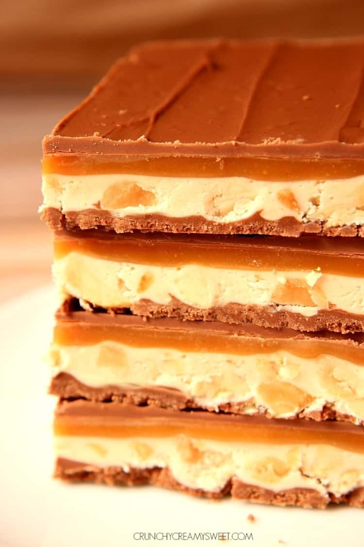 Homemade snickers bars