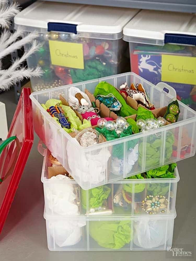 Ornament Storage Chest - Clear Ornament Holder Box