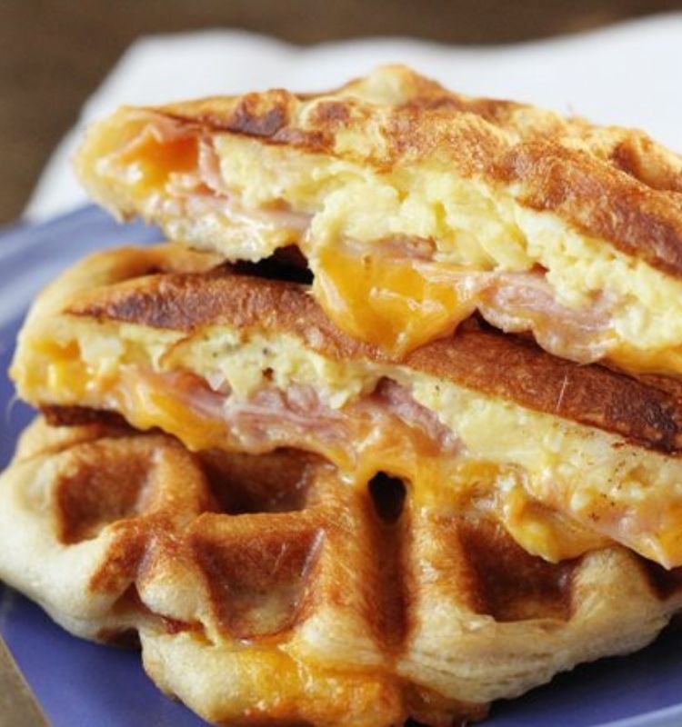 ham, cheese and egg wafflewich