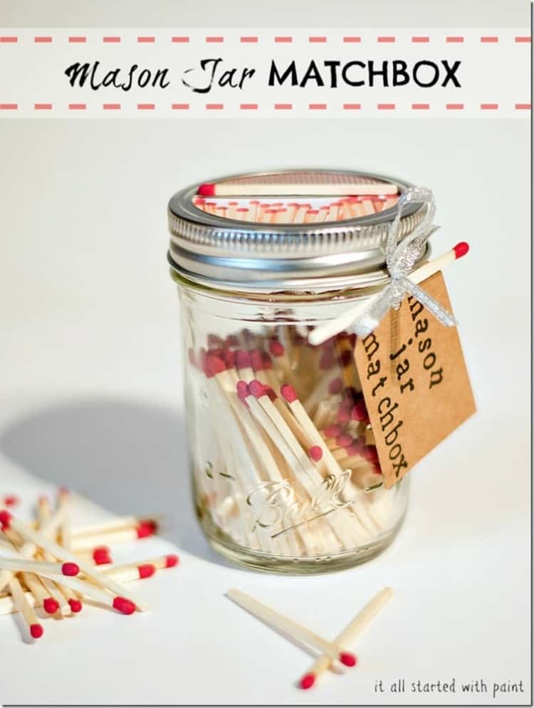 mason jar matchbox makes for a practical present for dad 