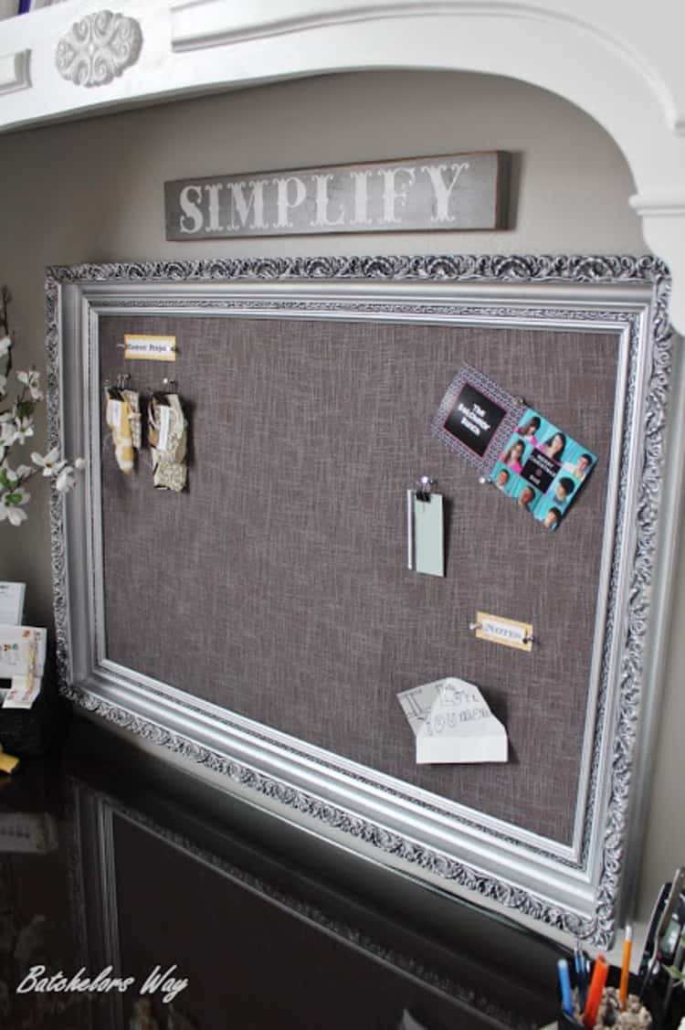 15 Pin-worthy Picture Frame Project Ideas - Projects Pin Board Frame - One Crazy House
