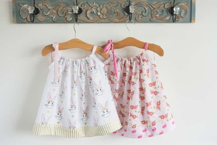 cute summery girl dresses made by repurposing pillowcases 