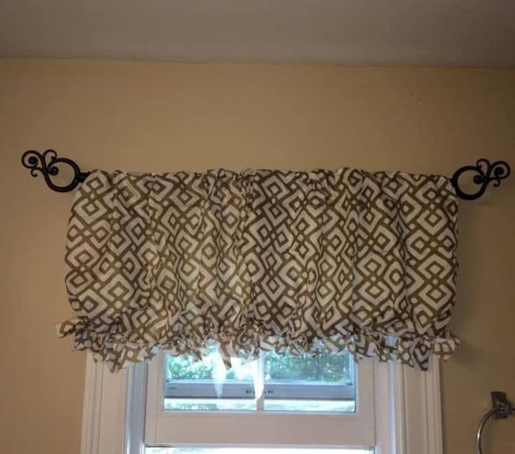 A DIY no-sew window valance made by repurposing pillowcases 