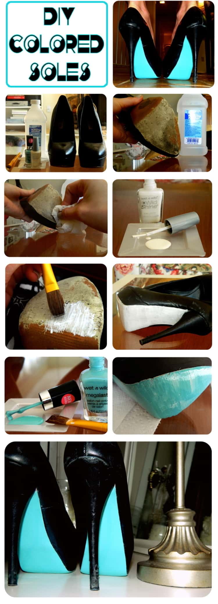 DIY colored soles for heels shoe hack