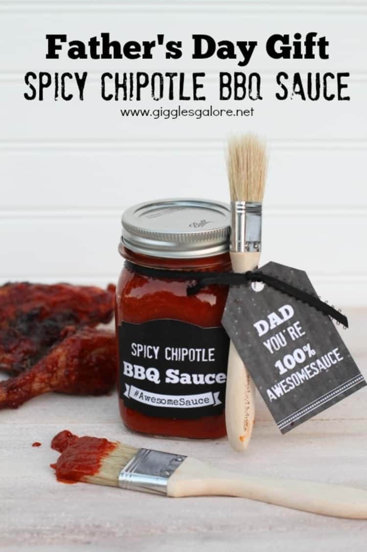 Father's Day present for dad which is a spicy chipotle BBQ sauce aptly named #AwesomeSauce