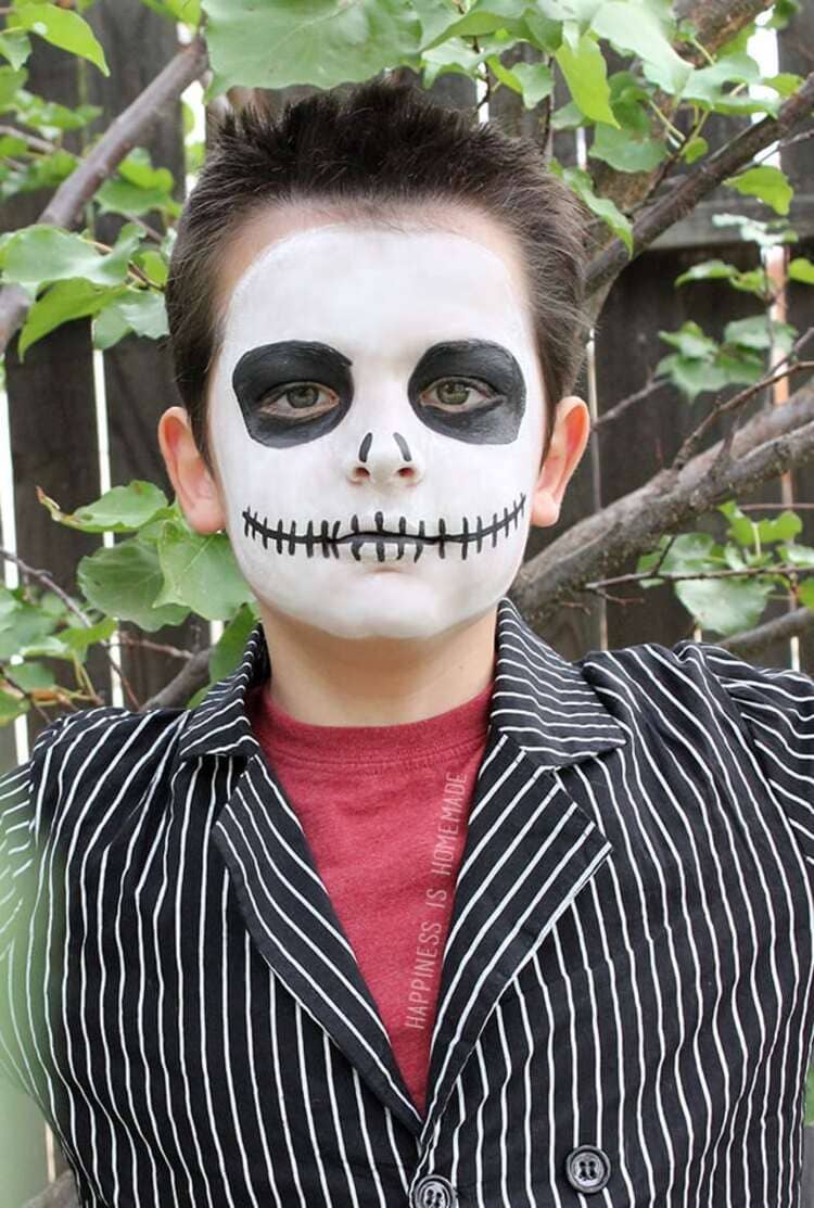 Jack Skellington face paint example