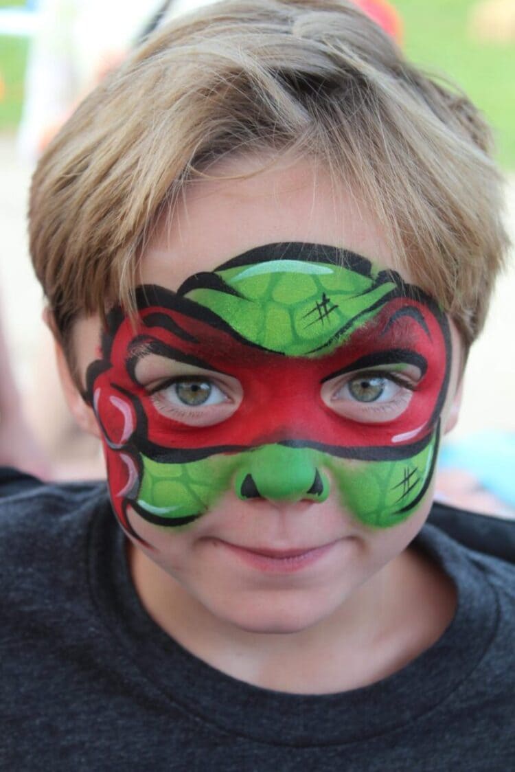 Teenage mutant ninja turtle face paint