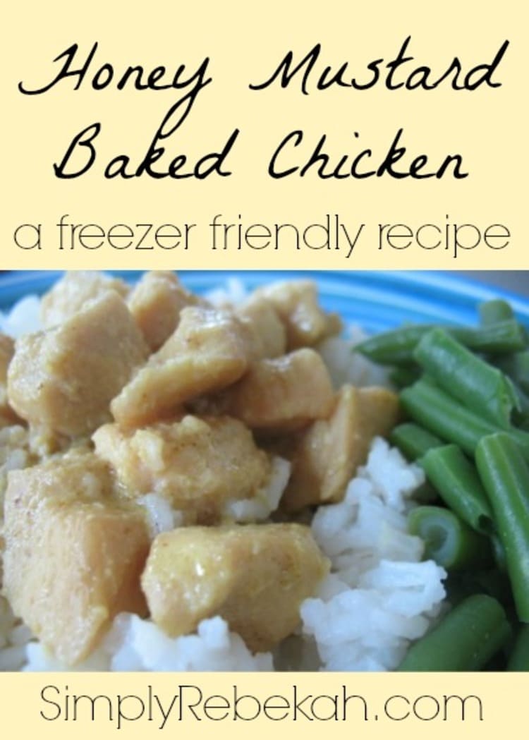 honey mustard baked chicken freezer meal