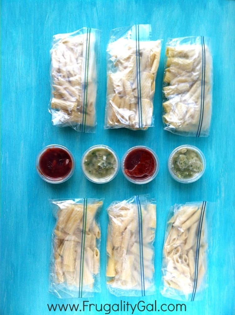 Individual Pasta Freezer Meals