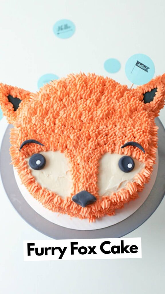 furry fox cake birthday cake idea