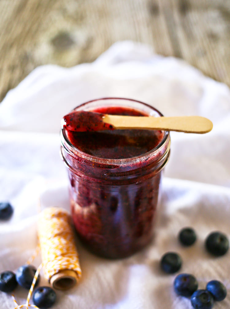 No cook Blueberry Freezer Jam