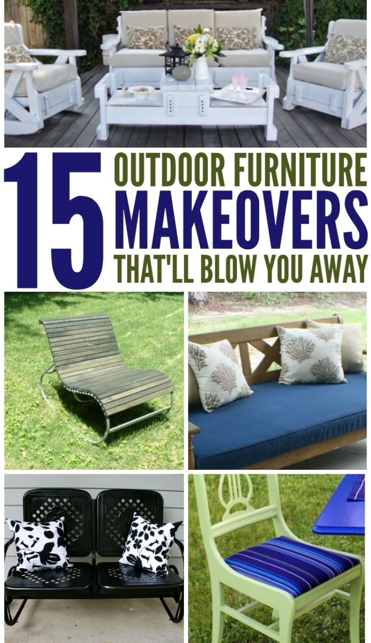 A collection of outdoor furniture makeovers