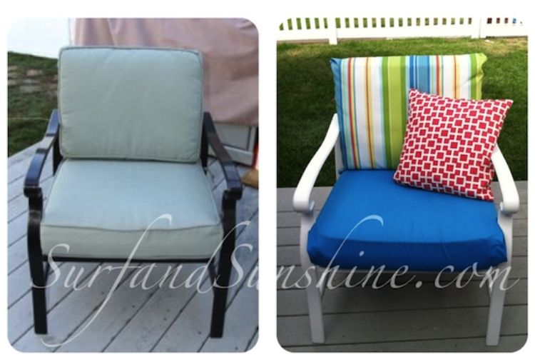 outdoor chair makeover before and after pictures