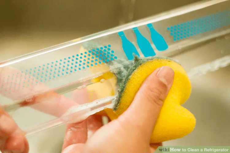 clean all the nooks and crannies with a sponge to get the stinky smells out