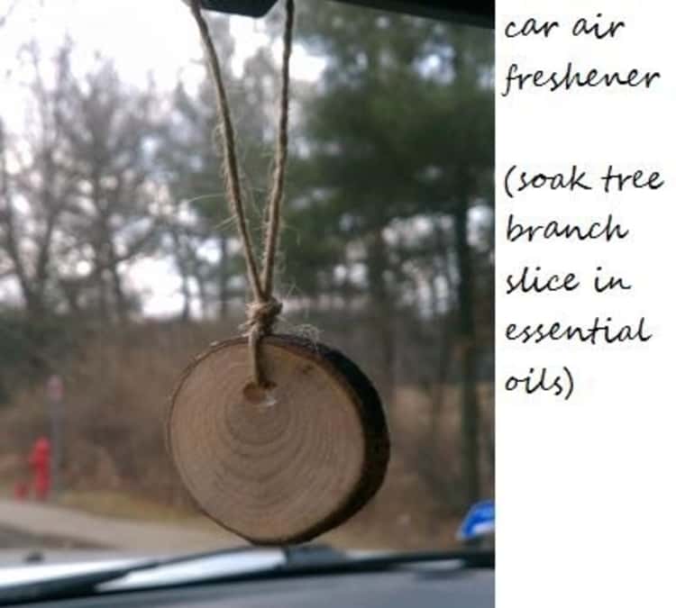 wood slice with essential oils review mirror hanging car deodorizer