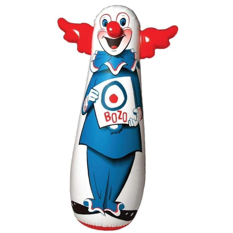 Photo of Bozo the blow up toy you can hit and he will fly back at you. 