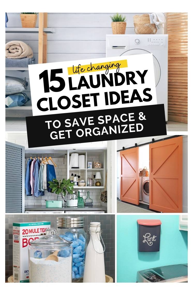 simple laundry closet ideas to save space and get organized