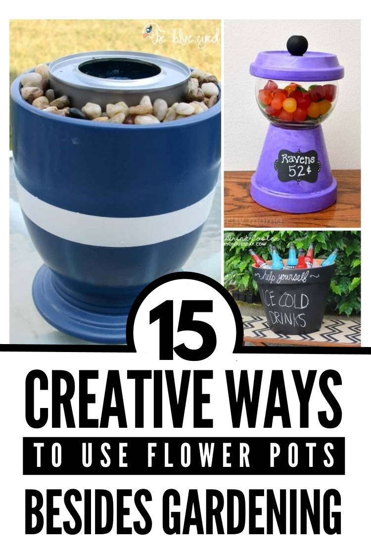 15 Creative Ways to Use Flower Pots (Besides Gardening): flower pots DIY craft ideas