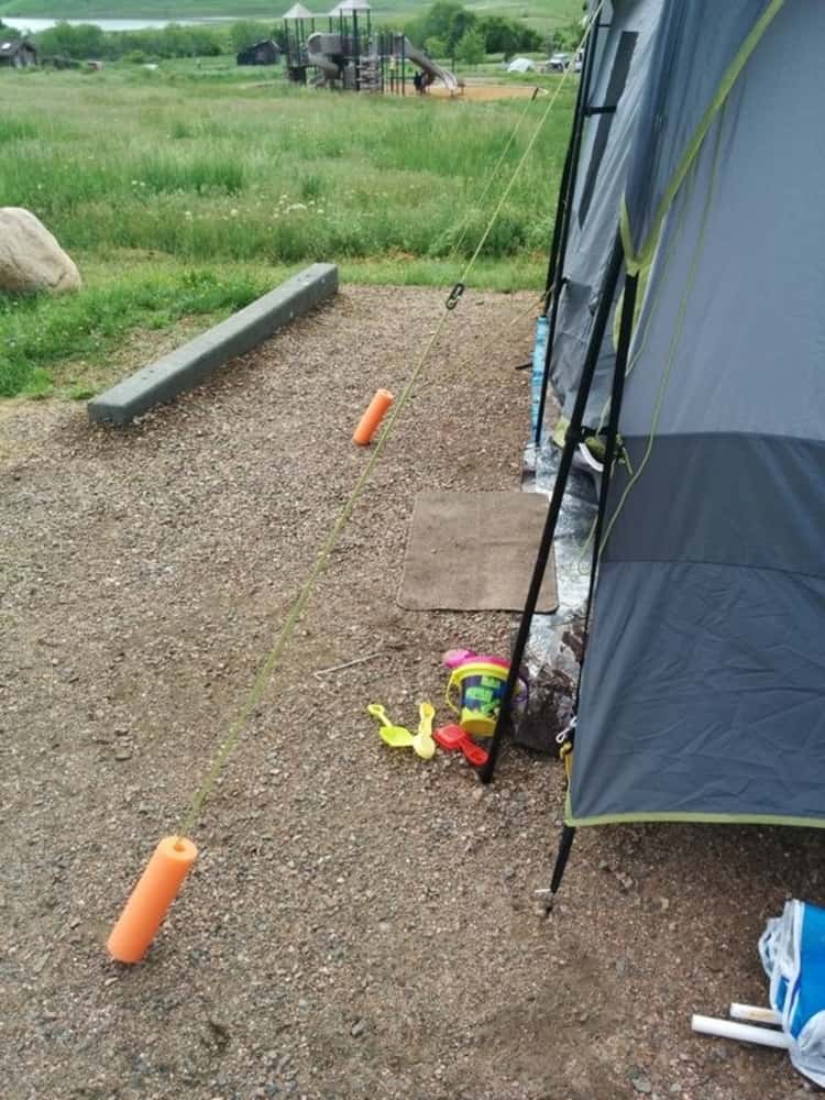 These Tent Ropes That Glow In The Dark Will Prevent Tripping Over Them At  Night