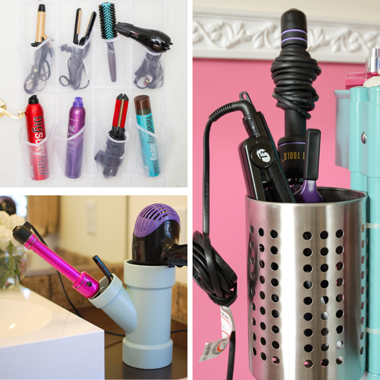 cool ways to organize hair tools