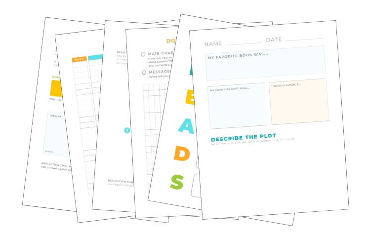 sample pages from a reading activity pack