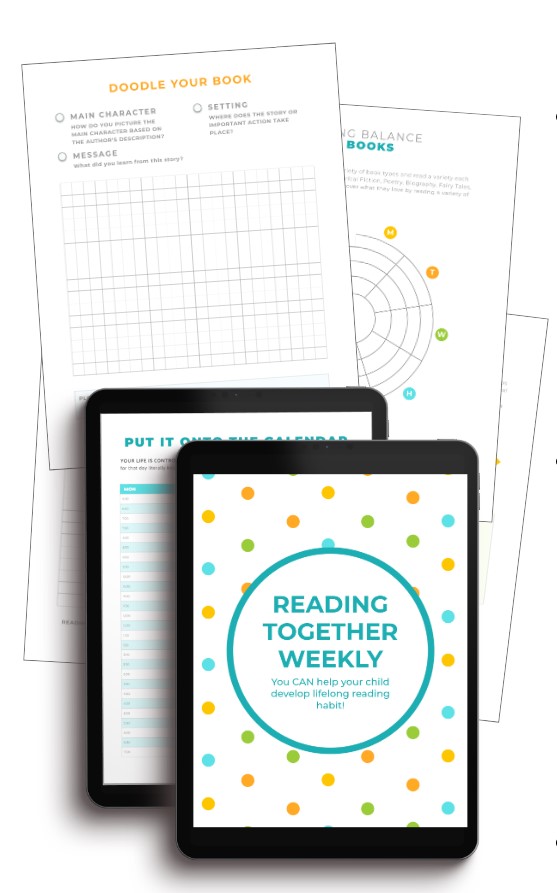 sample pages from the Reading Together Weekly Activity Pack