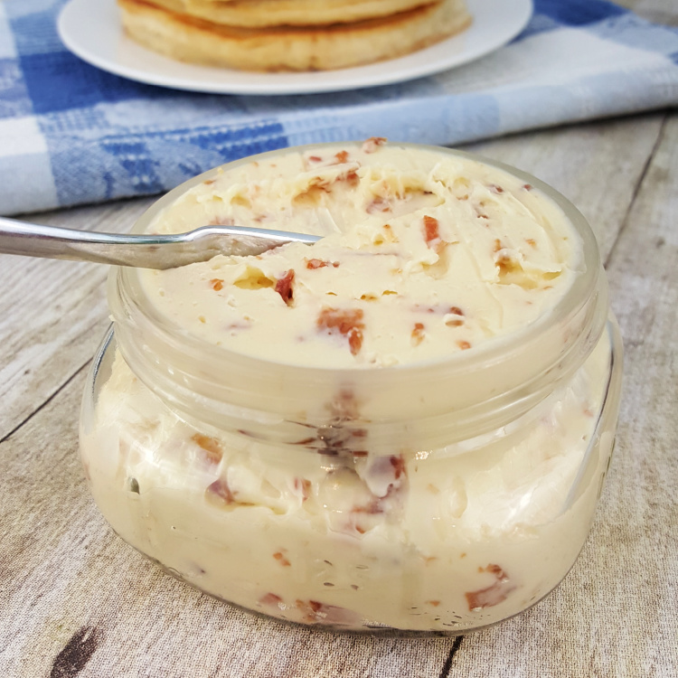 Close up of maple bacon butter.